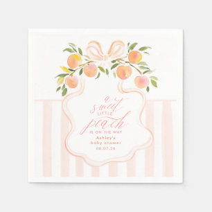 A Sweet Little Peach Baby Shower  Napkin