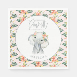 a sweet little peanut elephant birthday party napkin