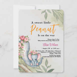 A sweet little peanut  is on the way invitation