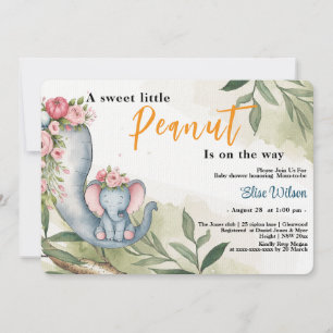 A sweet little peanut  is on the way invitation