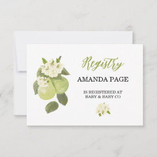A Sweet Little Pear Registry Enclosure Card