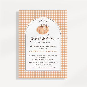 A Sweet Little Pumpkin Arch Baby Shower Invitation