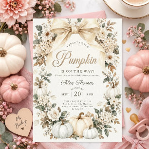 A Sweet Little Pumpkin Baby Shower Invitation Ne