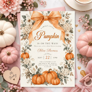 A Sweet Little Pumpkin Baby Shower Invitation Or