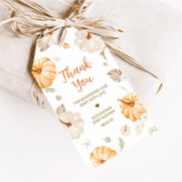 A Sweet Little Pumpkin Fall Baby Shower Favour Tag