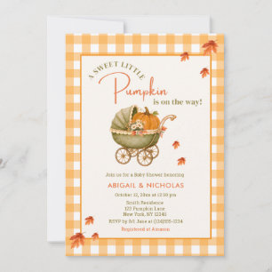 A Sweet Little Pumpkin Fall Baby Shower Invitation