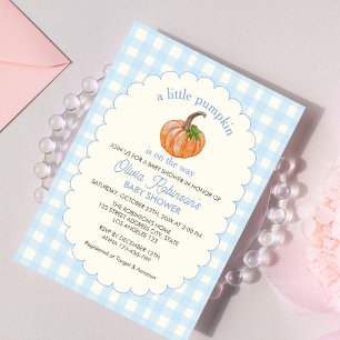 A sweet Little Pumpkin is on the way baby shower Invitation