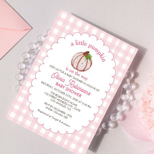 A sweet Little Pumpkin is on the way baby shower Invitation
