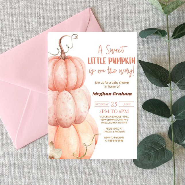 A Sweet Little Pumpkin Is On The Way! Baby Shower Invitation (Creator Uploaded)