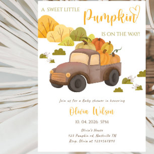 A Sweet Little Pumpkin Is on the Way Party Invitation