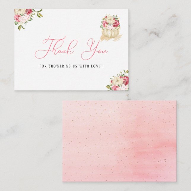 A sweet little pumpkin thank you note card (Front/Back)