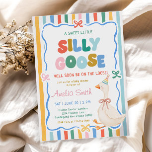 A Sweet Little Silly Goose Baby Shower Invitation