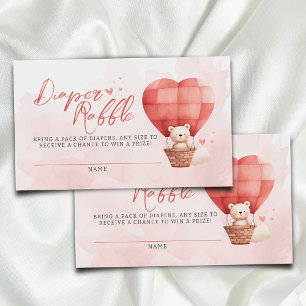 A Sweet Little Valentine Diaper Raffle Baby Shower Enclosure Card