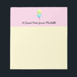 A sweet note personalised name popsicle watercolor<br><div class="desc">Personalised colourful and fun popsicle watercolor design notepad. I painted popsicles in the summer decided a "Sweet Note" notepad can use this artwork. Enjoy!</div>