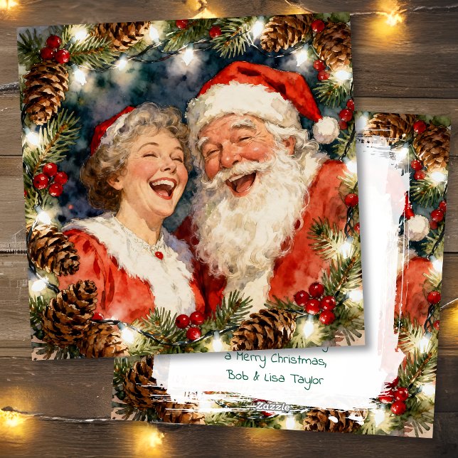 A Sweet Old-Fashioned Christmas | Mr and Mrs Claus Holiday Card (Creator Uploaded)