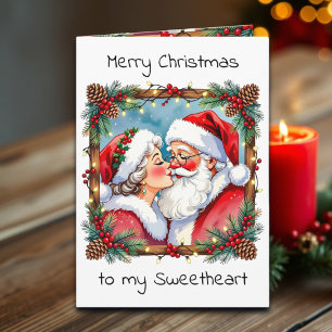 A Sweet Old-Fashioned Christmas   Mr and Mrs Claus Holiday Card