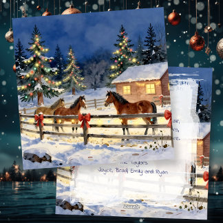 A Sweet Old-Fashioned Country Christmas Holiday Card