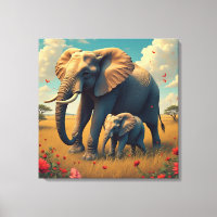 A Sweet Sentimental Mama and Baby Elephant