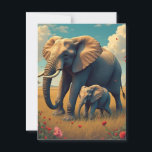 A Sweet Sentimental Mama and Baby Elephant Postcard<br><div class="desc">Send heartfelt messages with this charming postcard to keep in touch with an illustration of a mama and baby elephants. Perfect for sharing love and warmth across distances, this design captures the gentle bond of family in the wild. Delight your friends and family with a touch of nature's beauty. Order...</div>