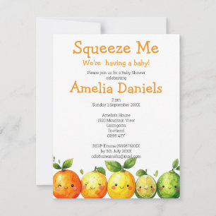 A Sweet & Sunny Citrus Baby Shower Invitation