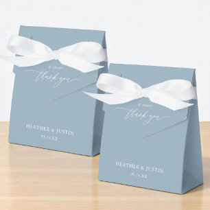 A Sweet Thank You Dusty Blue Wedding  Favour Box