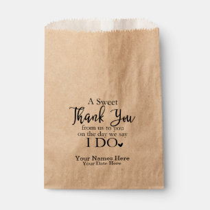 A Sweet Thank You Favour Bags, Wedding Favours Bags