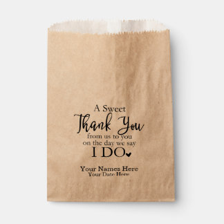 A Sweet Thank You Favour Bags, Wedding Favours Bags