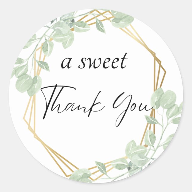 “A Sweet Thank You” Favour Sticker (Front)