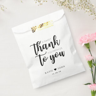 A Sweet Thank You from Us to You Wedding Favour Bags