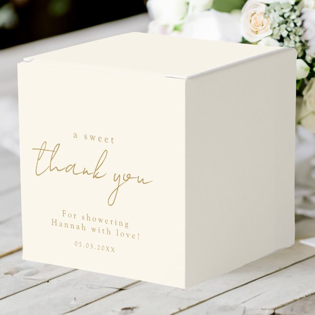 A sweet thank you! Minimal, luxury, bridal shower Favour Box (A sweet thank you! Minimal, luxury, bridal shower Favor Boxes)