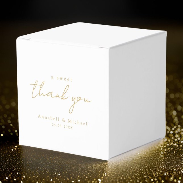 A sweet thank you! Minimal, luxury wedding Favour Box (Creator Uploaded)