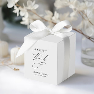 A Sweet Thank You Minimal Wedding Favour Box