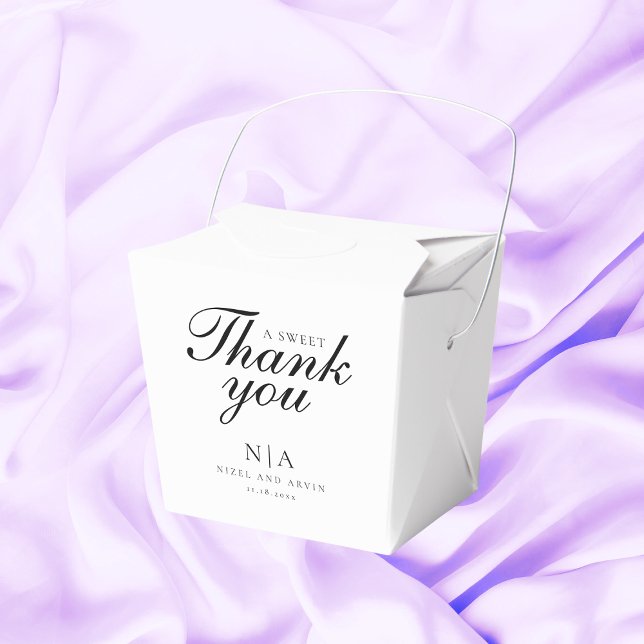 A sweet Thank you Modern Calligraphy Favour Box (Creator Uploaded)