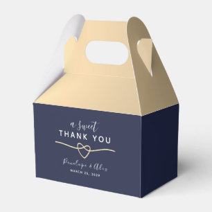 A Sweet Thank You Navy Blue Wedding  Favour Box