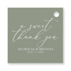 A Sweet Thank You Sage Green Elegant Wedding