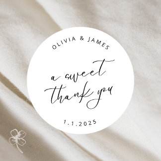 A Sweet Thank You Stickers