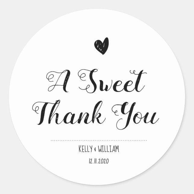 A Sweet Thank You Stickers (Front)