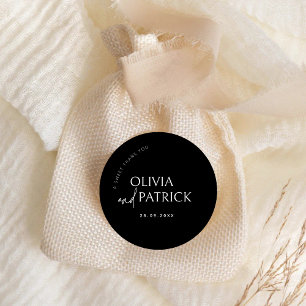 A Sweet Thank You Wedding Favour Tag Sticker