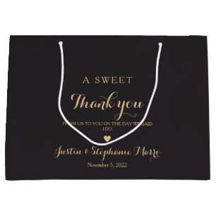 A Sweet Thank you Wedding Personalised Large Gift Bag