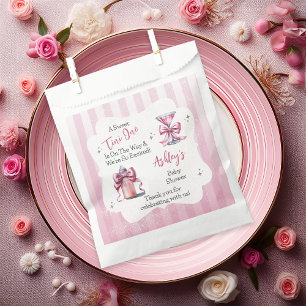 A Sweet Tini One Pink Coquette Girl Baby Shower Favour Bags
