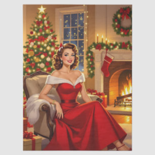 A Sweet Vintage Christmas Tissue Paper