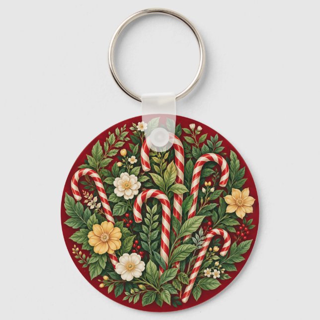 A Sweet Yuletide Bloom Key Ring (Back)