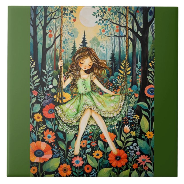 A Swing In Nature Chases The Blues Away Tile (Front)
