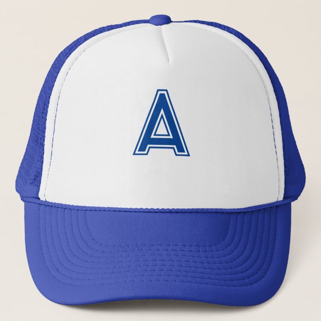 "A" symbol - Logo Initial Monogram Handsome  Trucker Hat (Front)