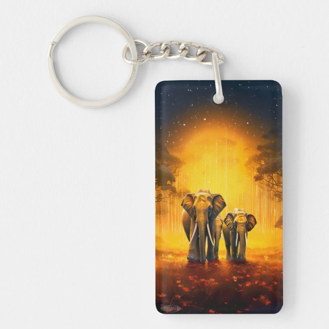 a symbol of good fortune, an elephant keychains (Front)