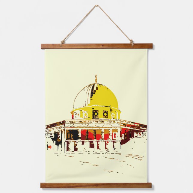 A Symbol of Peace: The Dome of the Rock Travel Hanging Tapestry (Front)