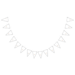 A symmetrical design featuring brown geometric mot bunting