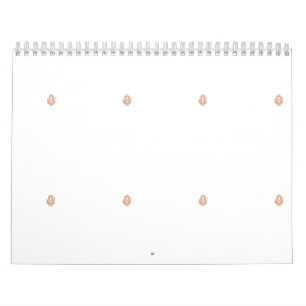 A symmetrical design featuring brown geometric mot calendar