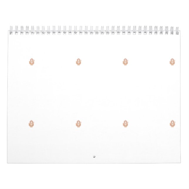 A symmetrical design featuring brown geometric mot calendar (Cover)