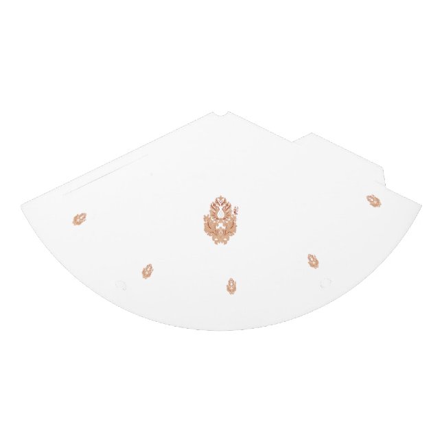 A symmetrical design featuring brown geometric mot party hat (Front)